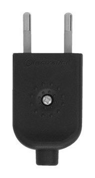 Ficha 2 patas 10 A negra – Electraline