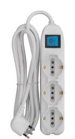 Alargue 3 schuko + 6 modulares 3 m blanco – Electraline