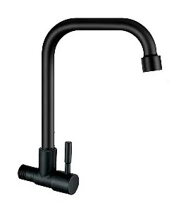 Grifo pared acero inoxidable negro pico u Rimontti