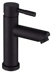 Grifería de lavatorio palito negro 31 cm acero inoxidable monocomando Wico 35 mm