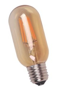 Lámpara oval T45 con filamento LED E27