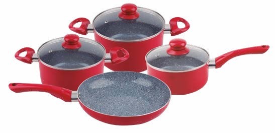 Batería de cocina Cuori Fragola 7 piezas