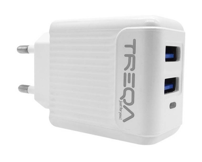 Cargador Treqa USB doble 3,1A