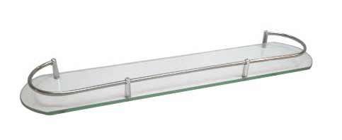 Estante para baño o ducha con baranda de metal cromado
