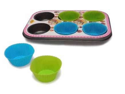 Molde para muffins con pirotines