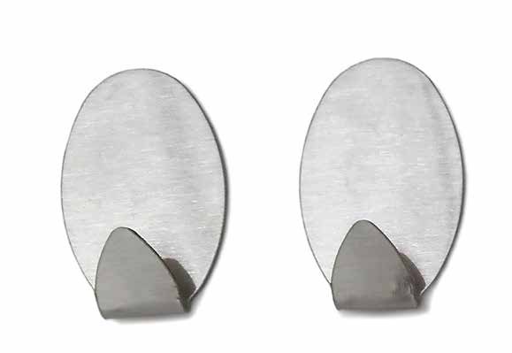 Percha de acero inoxidable autoadhesivas x 4