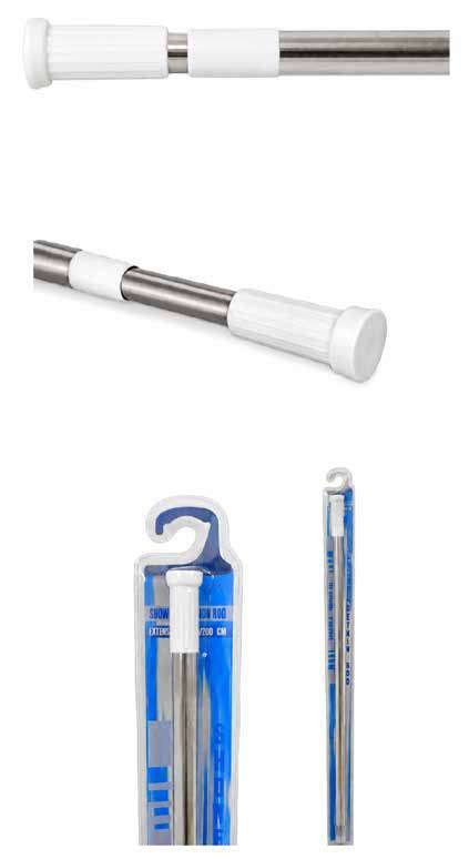Barrote para cortina de baño extensible en acero inox. - modelo EG0902