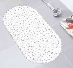 Alfombra ovalada para ducha con ventosa